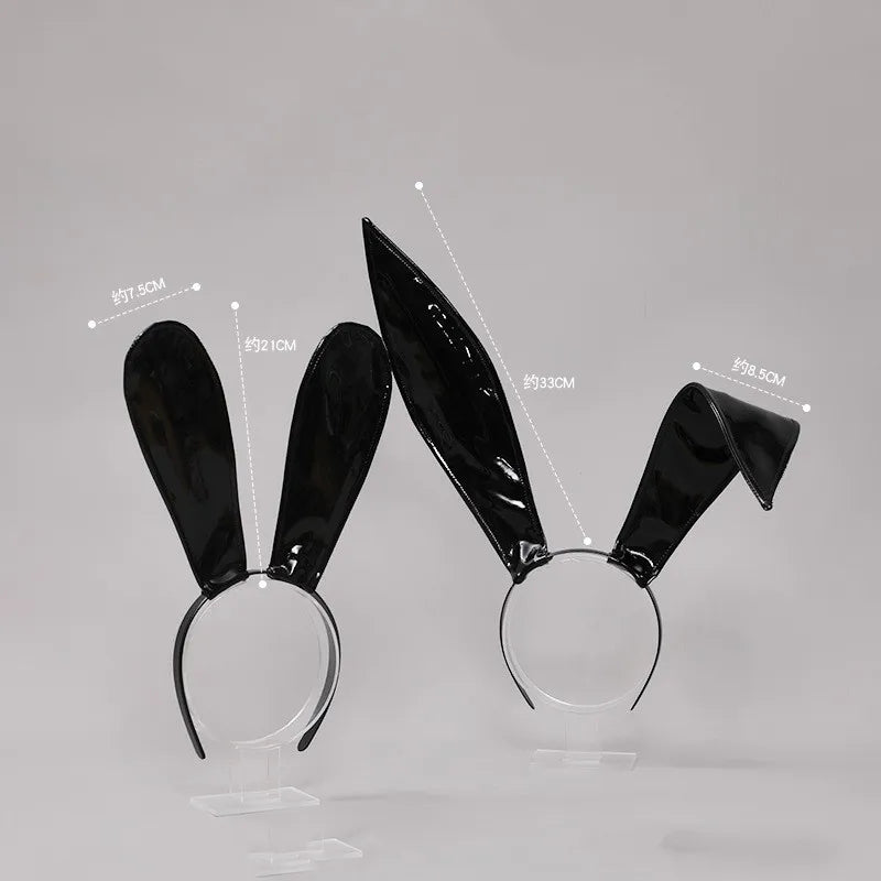 2D Anime Sexy Bunny Girl Maids Costume Ears Headband Cosplay Cute Lolita Hairband Hair Hoop Bar Headwear Party Hairpin Accessory Qme