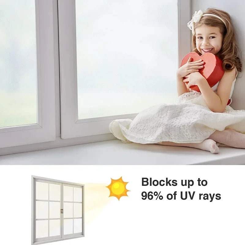 Frosted Static Cling Window Privacy Film No Glue Pure Matte Window Film For Office Bathroom Shower Door Screens Glass Stickers Qme