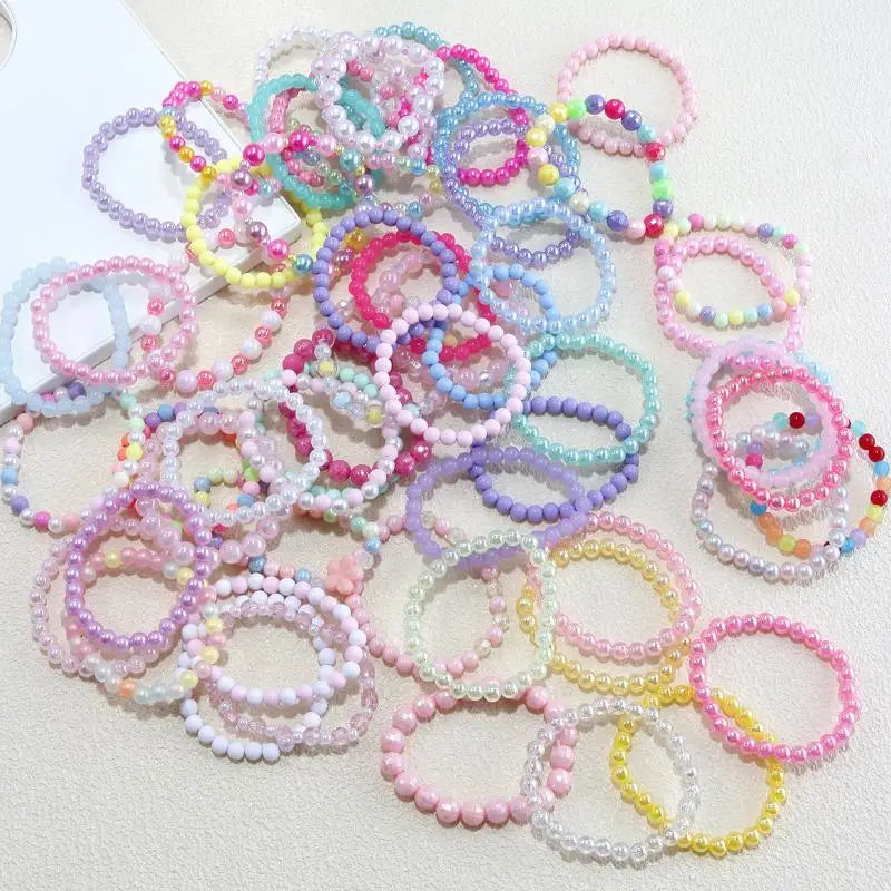 10- Colorful Beads Bracelet Kids Girls Goodie Pinata Filler Baby Qme