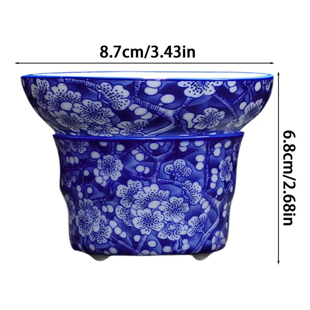 Tea Strainer Ceramic Brewing Tool Heat-Resistant Umbrella Tea Strainer For Home Office Apartment Dormitory Traveling Camping Qme Blue China Mainland