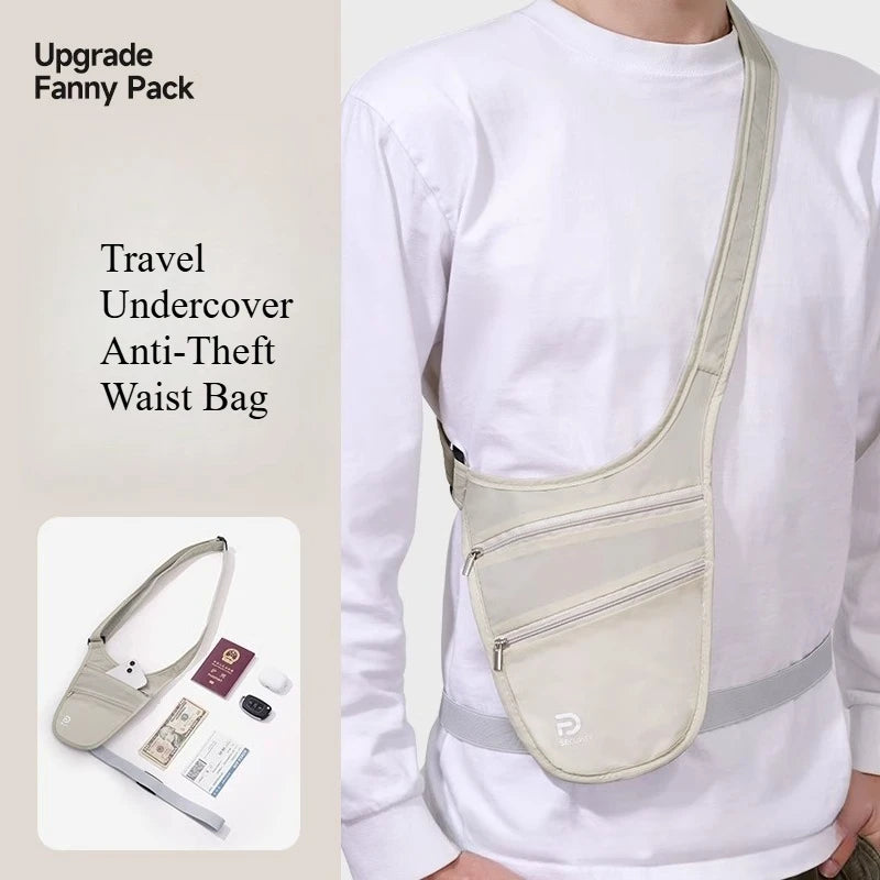 Travel Invisible Anti-theft Waist Bag Passport Phone Qme