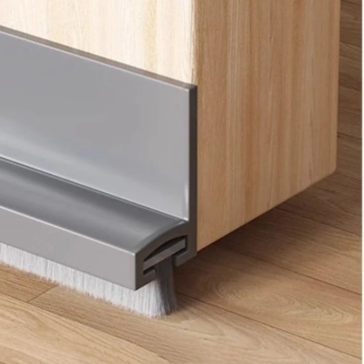 3/2/1M Door Sealing Strip Self-adhesive Door Bottom Gap Filling Insect Proof Brush Strip Windproof Soundproof Door Stopper Strip Qme Grey 1M-1PC