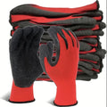 12Pairs Work Gloves Latex Rubber Coated Anti-Slip Waterproof Wear-Resistant Durable for Construction Industrial Use Qme 12 pairs