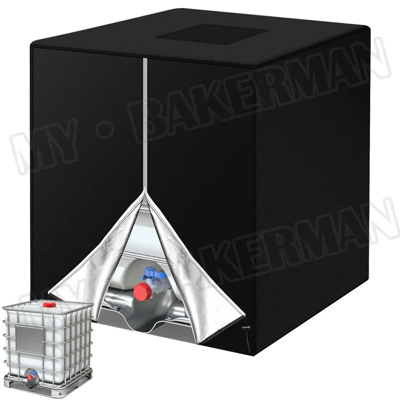 1000L bucket cover dust cover IBC water tank ton bucket cover protective cover water tank cover 210D Oxford cloth sun protection Qme
