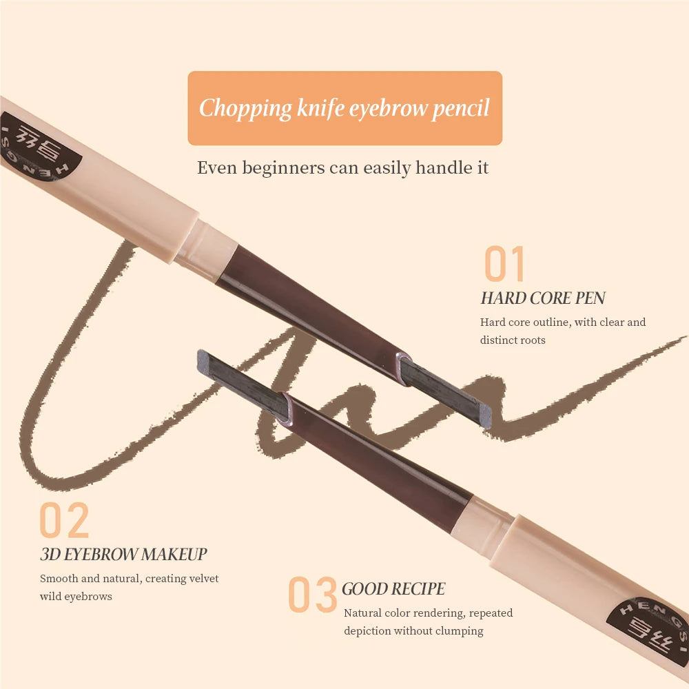 Automatic Double-ended Eyebrow Pencil Long-lasting Three Dimensional Qme
