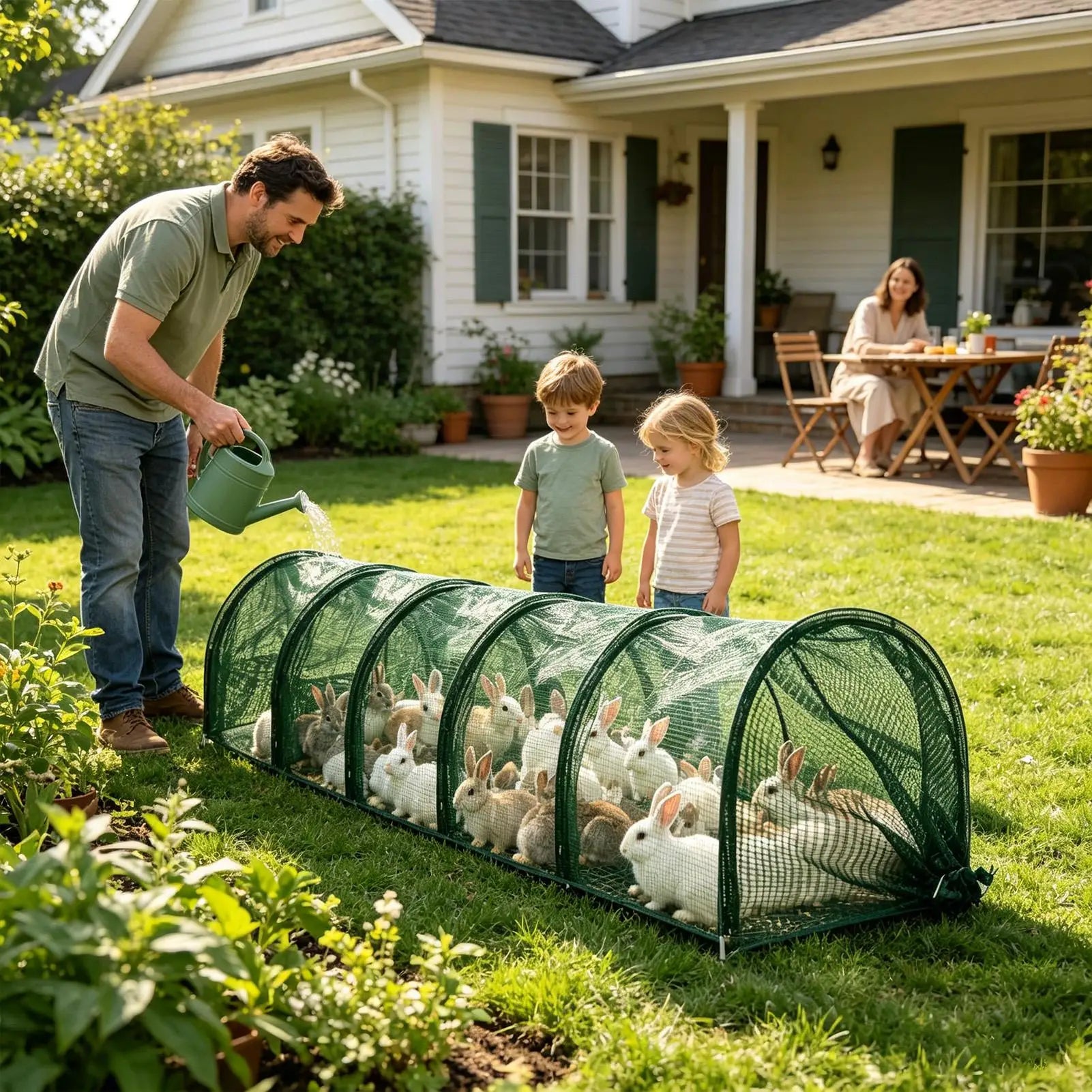 Yard Outside Chicken Tunnels Foldable Long Quick Installation Qme