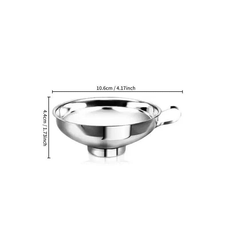 1.49" & 2.12" Funnel Tube Mason Jar Funnel with Handle Stainless Steel Canning Funnel Regular and Wide Mouth Jars Qme Small Size