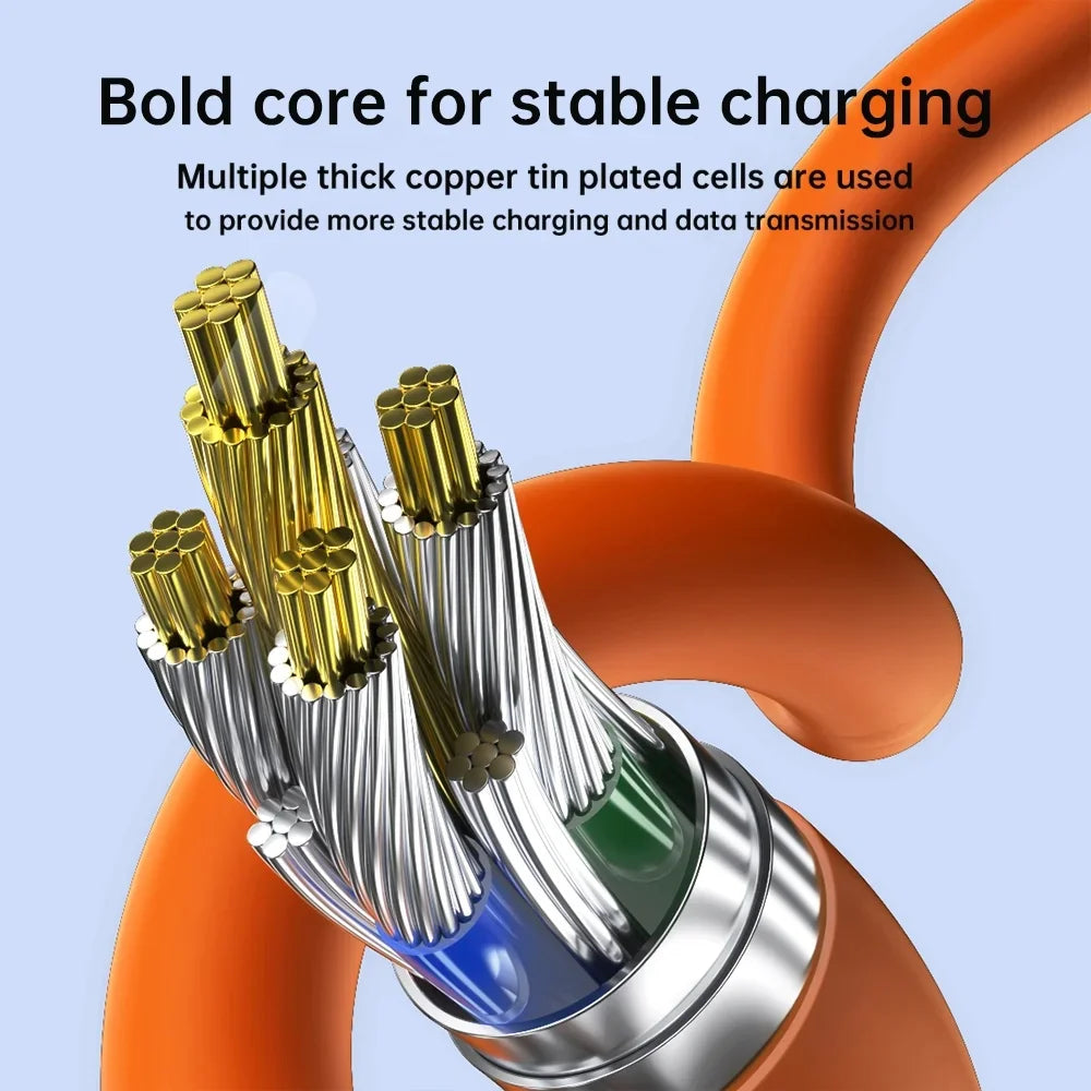 USB C To Type C 120W Data Cable Fast charging LED Digital Display Wire PD Quick Charge Cord For Samsung iPhone 17 16 Pro Xiaomi Qme
