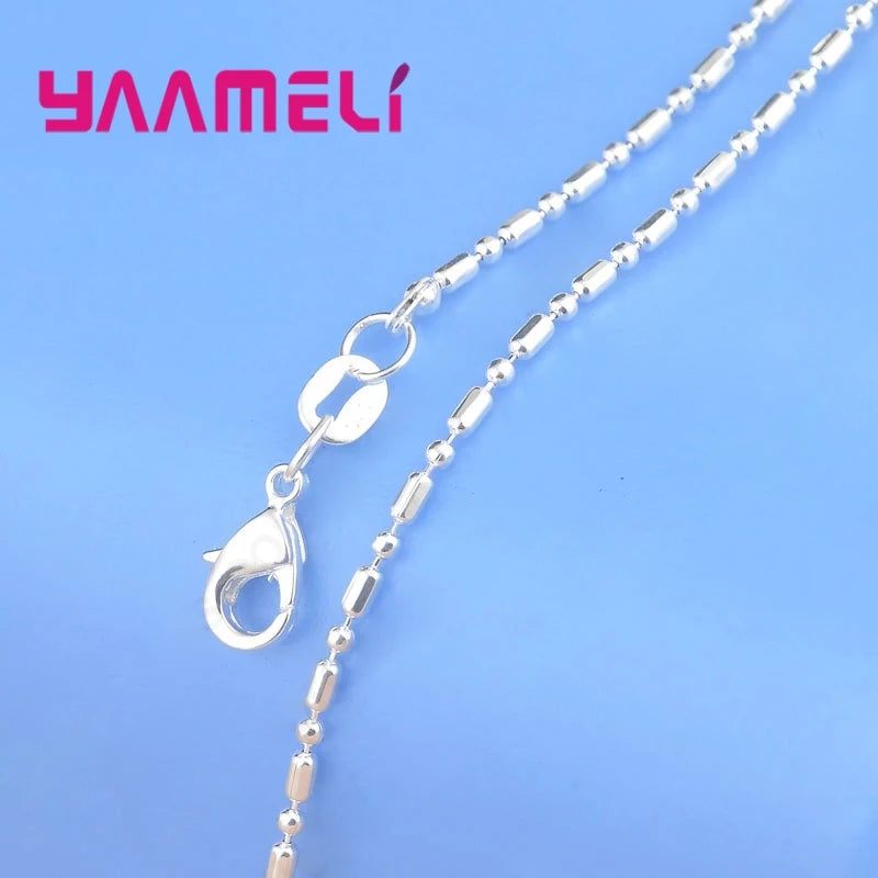 Big Sale Sample Order 20Pcs Mix 20 Styles 18" Genuine 925 Sterling Silver Color Link Necklace Set Chains+Lobster Clasps Qme