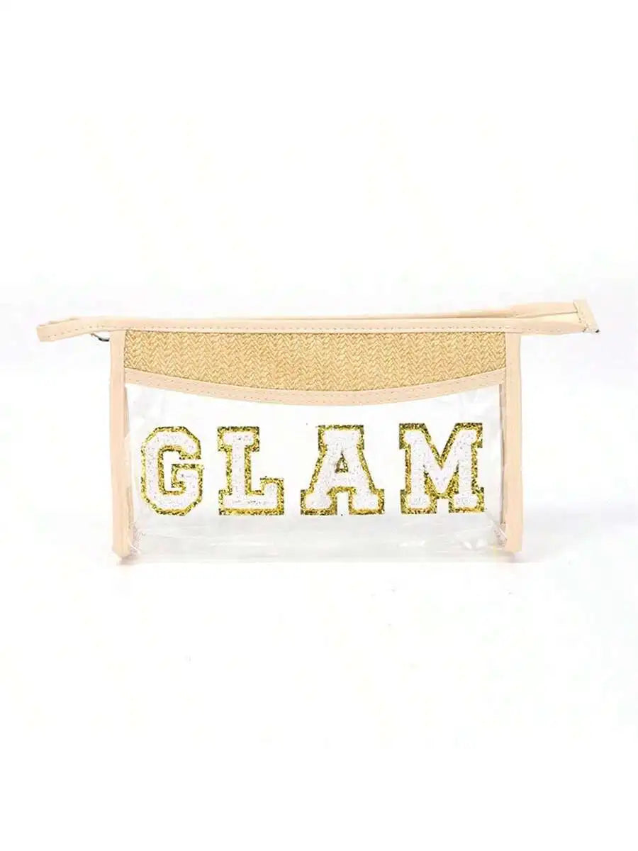 Transparent Makeup Bag Storage Waterproof Zipper Women's Toilet Qme GLAM