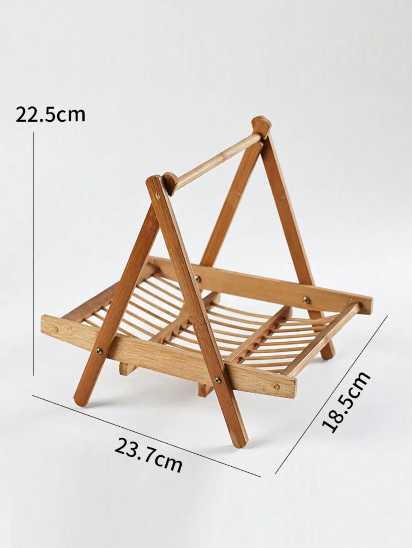 Multifunctional Solid Wood Folding Tray Food Storage Drying Qme brown