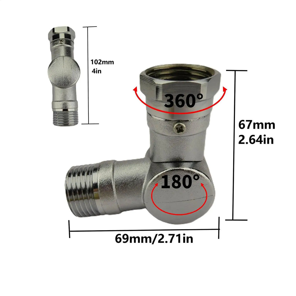 Water Hose Swivel 180 And 360 Degree Rotating Hose Adapter Adjustable Pipe Fittings For Pool Maintenance Driveway Washing Garden Qme
