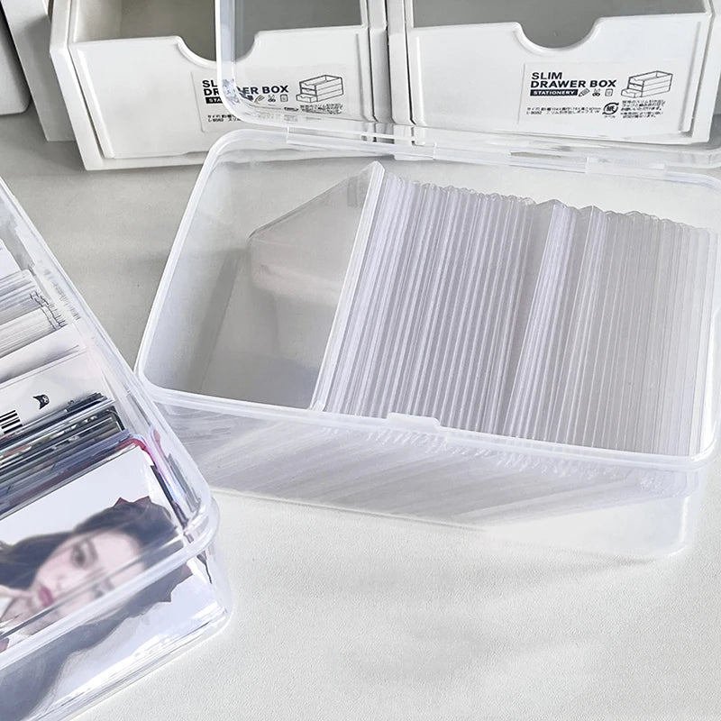Desk Storage Organizer Classification Box Stationery Photocards Qme
