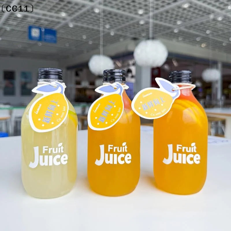 Plastic Juice Bottles Caps Long-lasting Spill-proof Clear Milk More Qme