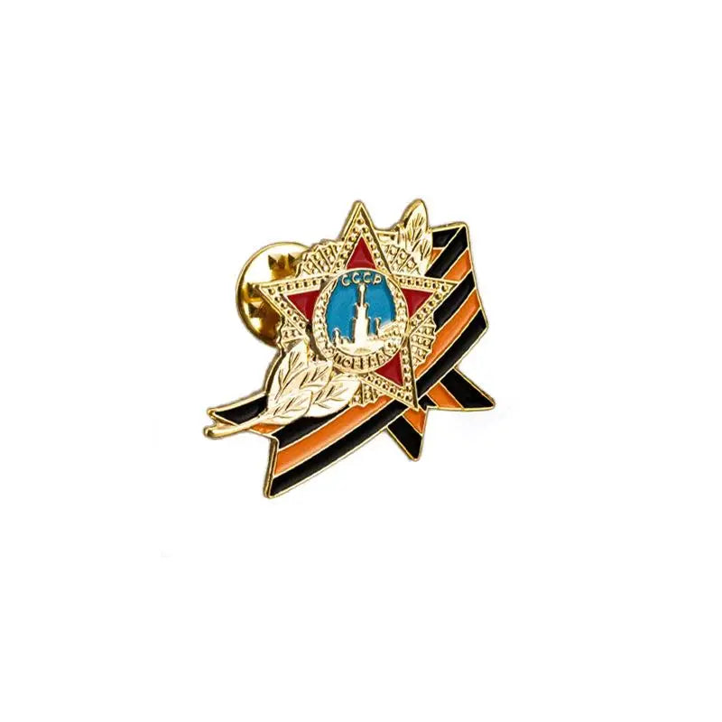 Ribbon Badge With Russian Flag Enamel Lapel Pin Victory Day Order Memorial Brooch Festive Symbol Pin Qme A1