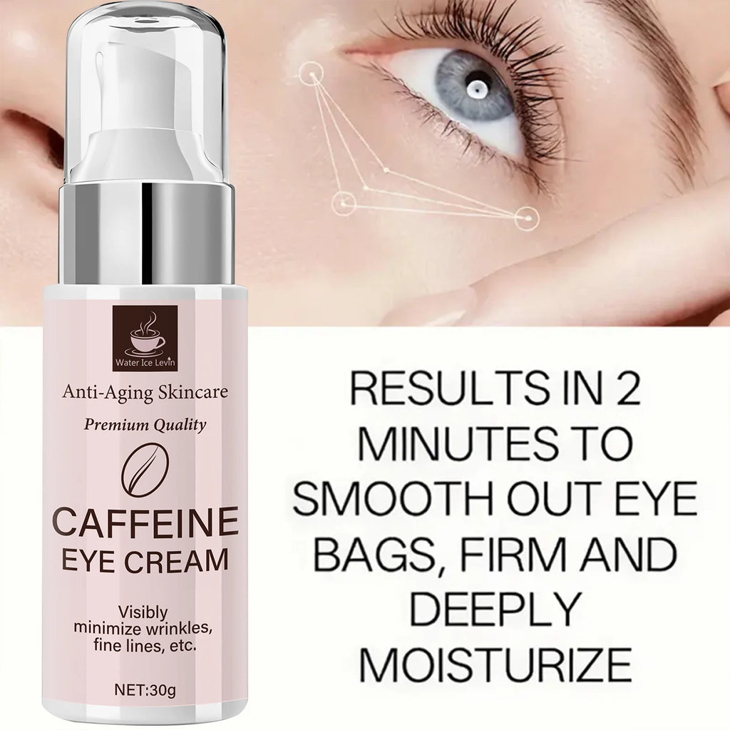 Premium Anti-Aging Caffeine Eye Cream with Niacinamide & Hyaluronic Acid for Wrinkles & Elastic Skin. Qme