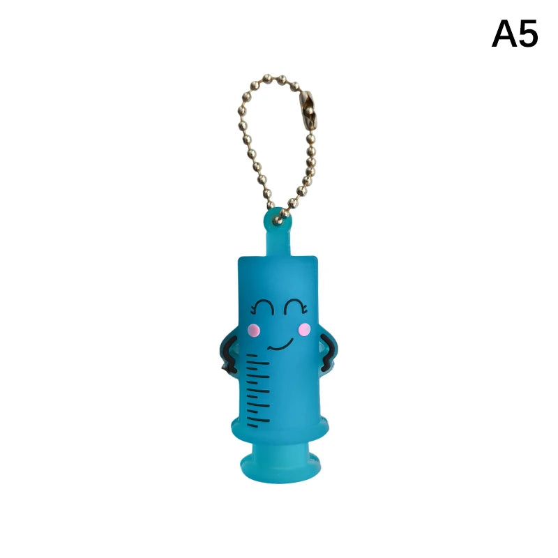 Syringe-shaped Ampoule Bottle Opener Keychain Nurses Doctors Qme A5