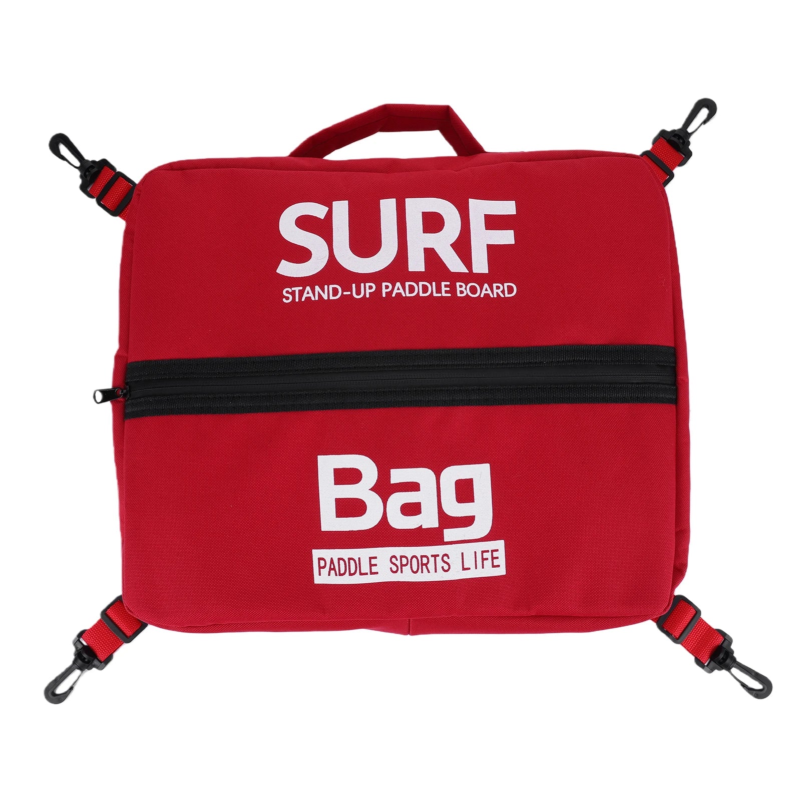 Kayak Paddle Board Deck Bag with Fixing Buckle Stand Up Paddle Board Storage Bags Adjustable Food Storage Pack Surfing Equipment Qme Red