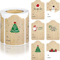 Christmas Roll Stickers Self-adhesive Label Decals 6 Patterns Qme 1 roll Medium