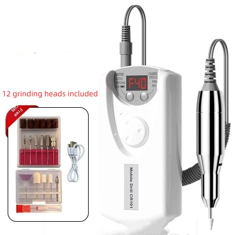 All-in-one Electric Manicure Tool 12 Heads Professional Home Nail Qme