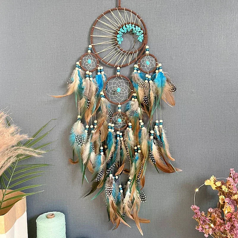 Dream Vintage Wind Chime Hanging Ornament Home Decor Indian Natural Stone Tree Of Life Dream Wall Decor Qme