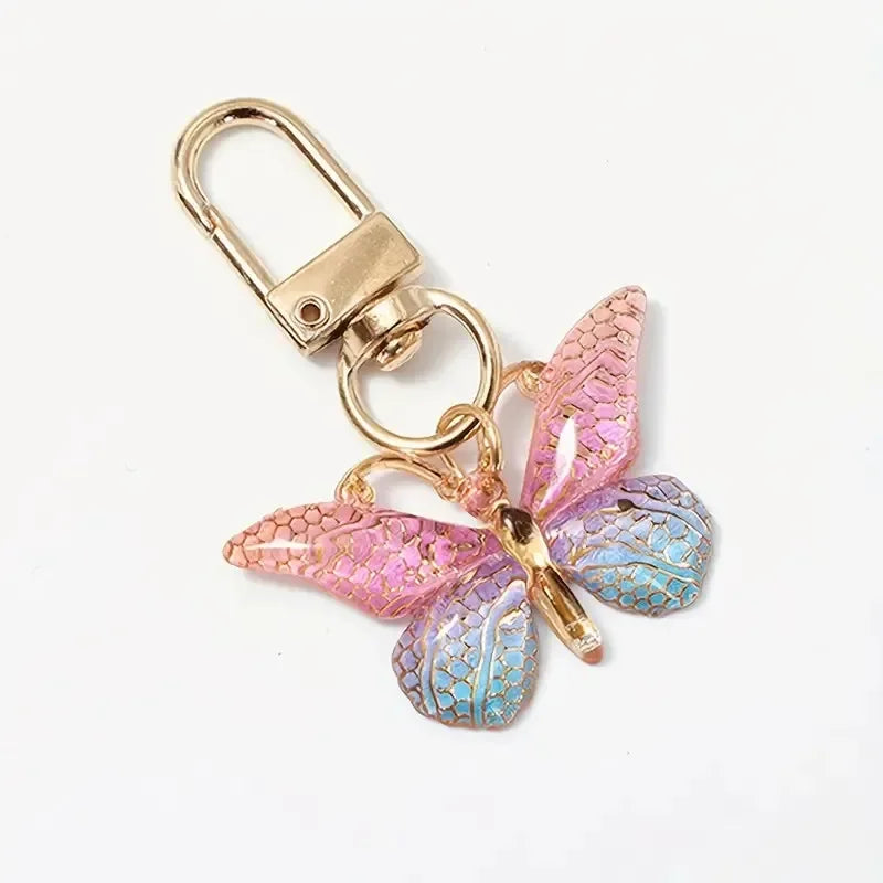 36pcs/12set, Butterfly Keychain Gift Set, 12pcs Acrylic Purple Keychains, 12pcs Brown Cards and 12pcs Organza Drawstring Bags Qme