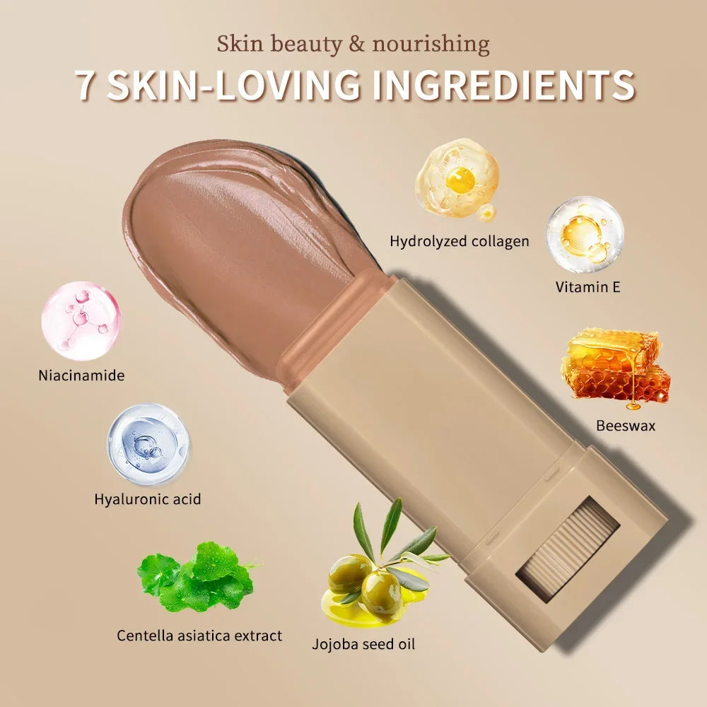 Stick Foundation Balm Serum Boosted Skin Tint Smooth Plumper Hight Qme
