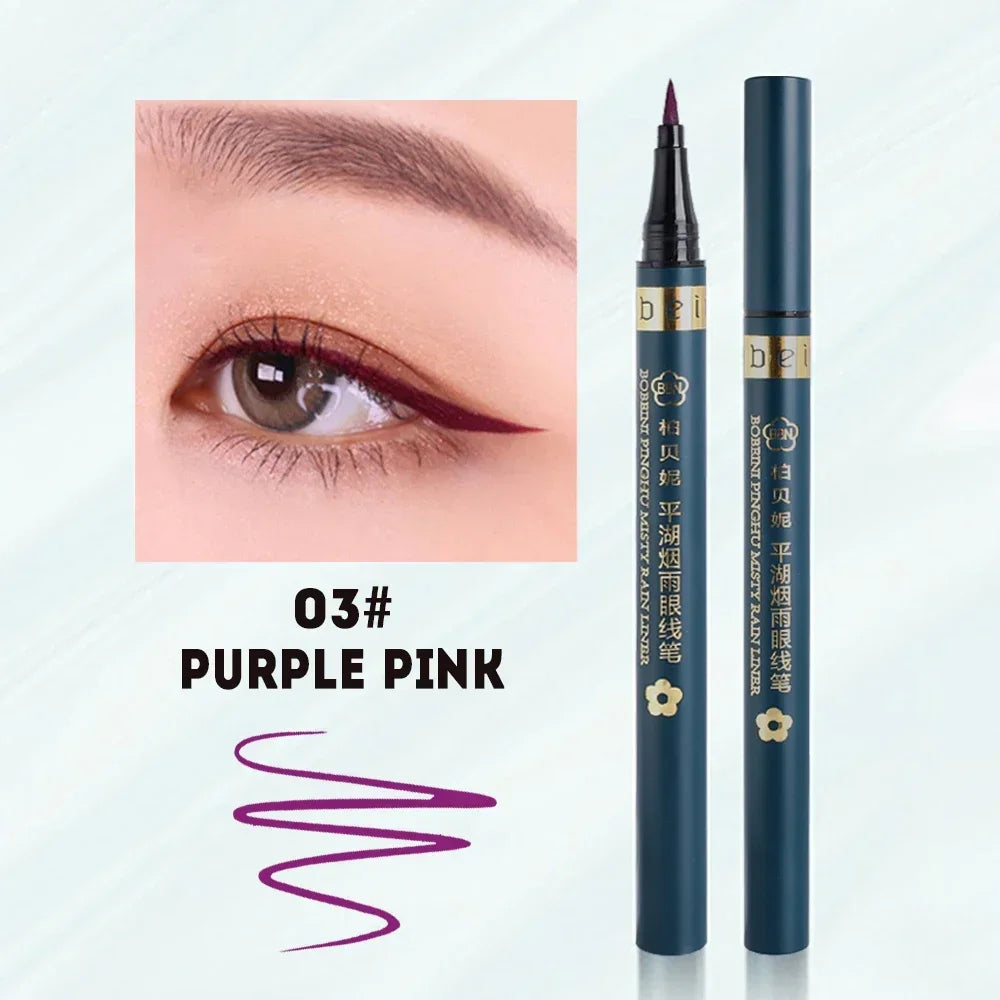 5 Colors Matte Liquid Eyeliner Waterproof Lasting Blue White Sweatproof Quickily Drying Eyeliner Pencil Eyes Makeup Cosmetics Qme 03 purple pink