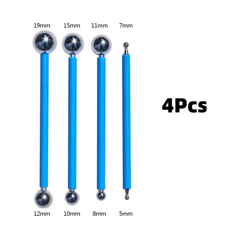 4pcs/set DIY Stainless Steel Tile Grout Ball Floor Seam Pressing Ball Tile Texture Roller Wall Joint Repair Paint Roller Tool Qme 4Pcs
