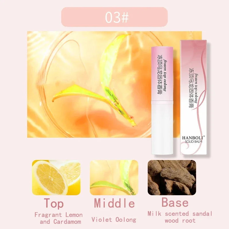 Faint Scent Solid Perfumes Balm Stick for Women Men Anti-perspirant Long Lasting Fragrances Pen Portable Easy-To-Use Deodorants Qme 1Pcs B03