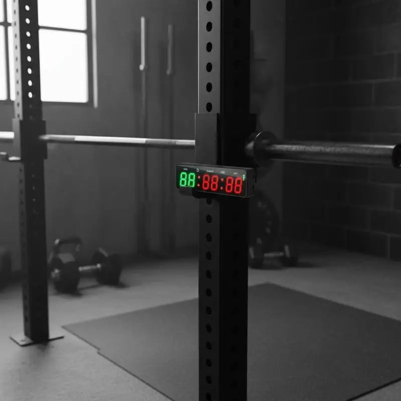 Ultimate Gym Stopwatch for HIIT & Boxing - Rechargeable Digital Timer with Magnetic Back - Perfect Training Companion Qme