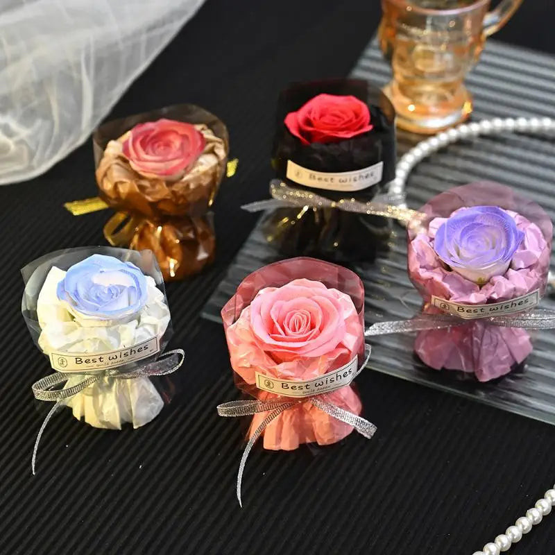 Mini Pocket Soap Flower Bouquet Artificial Rose Mother's Day Qme