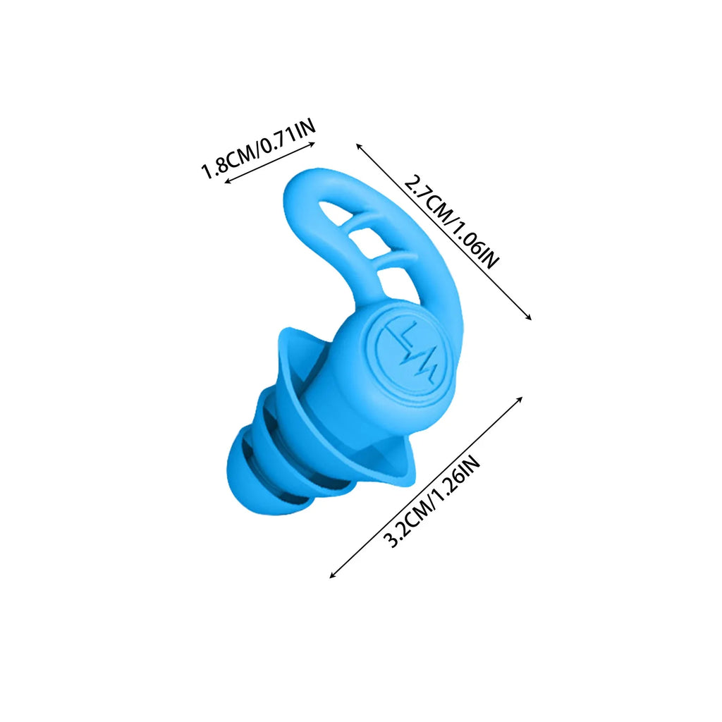 Waterproof Reusable Silicone Colorful Swim Earplugs for Adults Multifuntion Soft and Comfy Noise Reduction Sleeping Ear Clips Qme