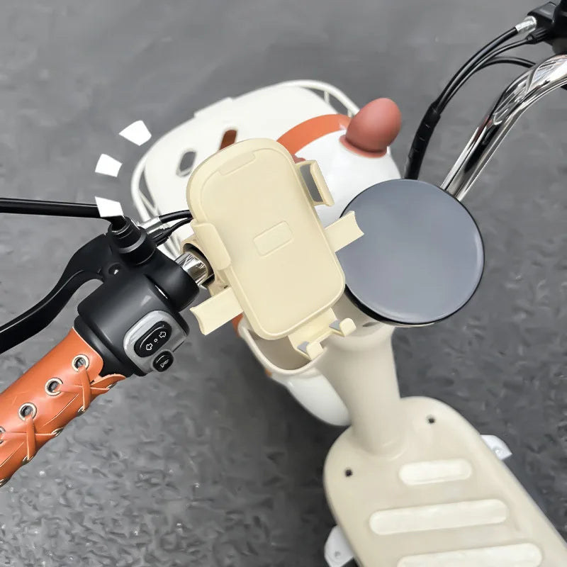 Mobile Phone Holder Car Battery Motorcycle Cute Car Universal Electric Navigation Handlebar Type Rear View Mirror Holder Stand Qme Handlebar type A