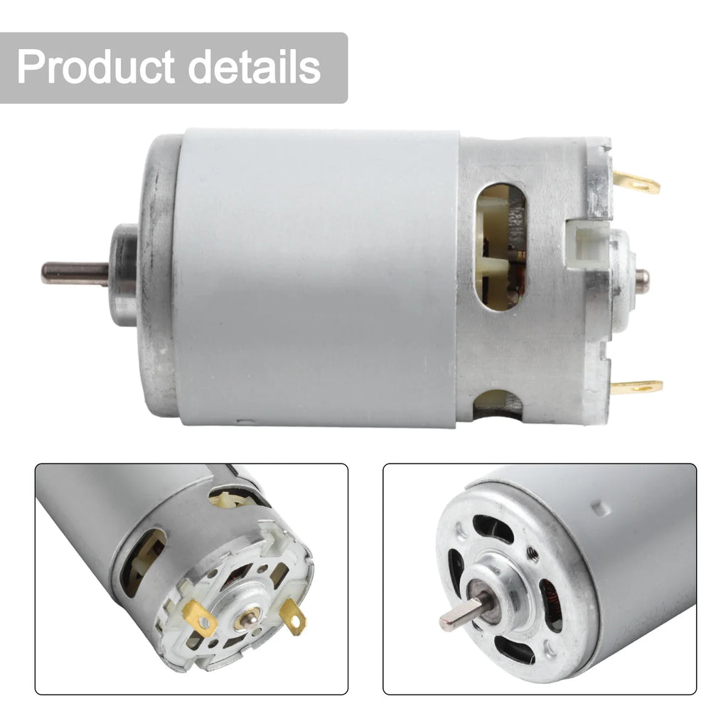 1Pc RS550 20V Motor Electric D-Shaped Shaft Motor For Car Washing Machine Electric Drill Power Tools Accessories Qme