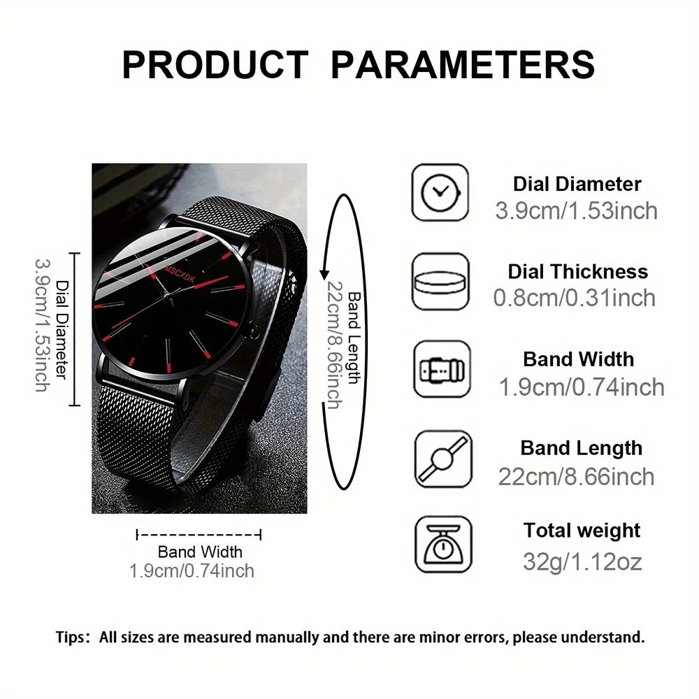 2 men's fashionable and casual round quartz watches and 3 pieces of jewelry, perfect gifts for daily wear and gift occasions. Qme