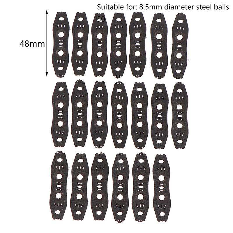 Outdoor Slingshot Accessories Steel Balls PU Leather Pouch Flat Qme D