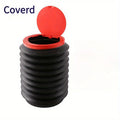 Car Trash Can Vehicle Garbage Bag Multifunctional Foldable Retractable Storage Bucket Portable Creative Storage Bucket Qme Black