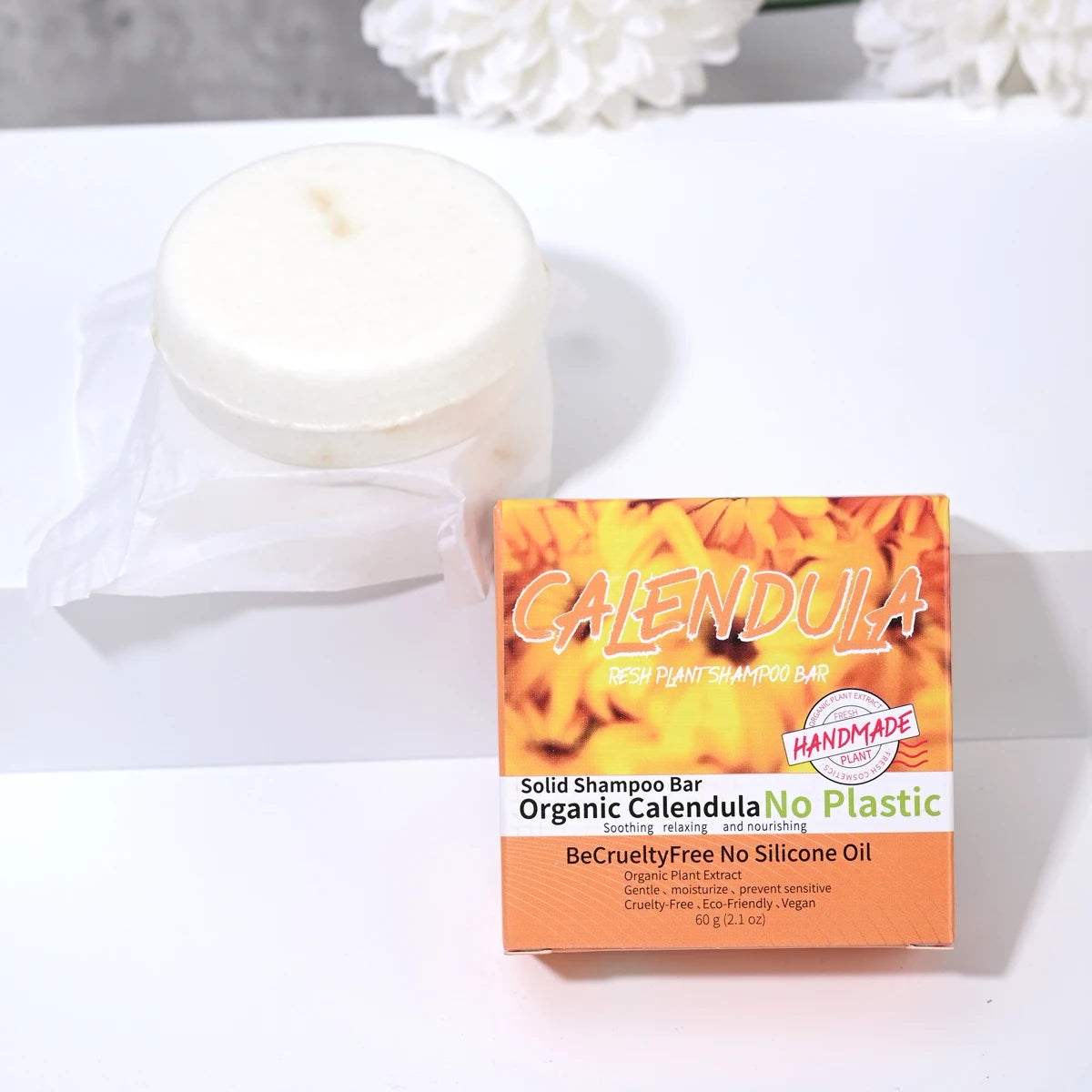 Calendula Flower Plant Essential Oil Shampoo Soap Handmade Rich Aroma Qme
