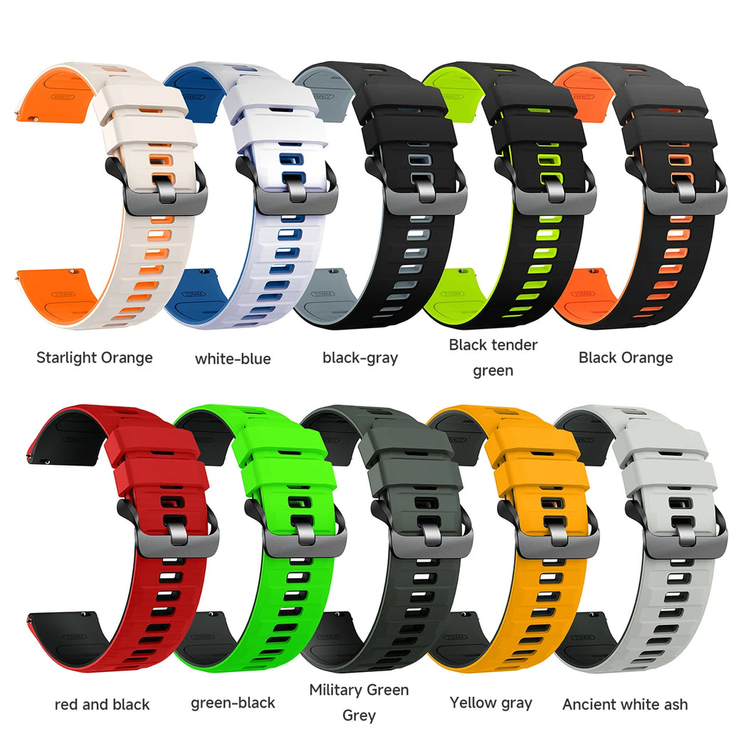22mm Silicone Watchband For Huawei Watch GT 6 46mm Strap Bracelet For Huawei GT6 Pro Band Sports Replacement Wristband Qme