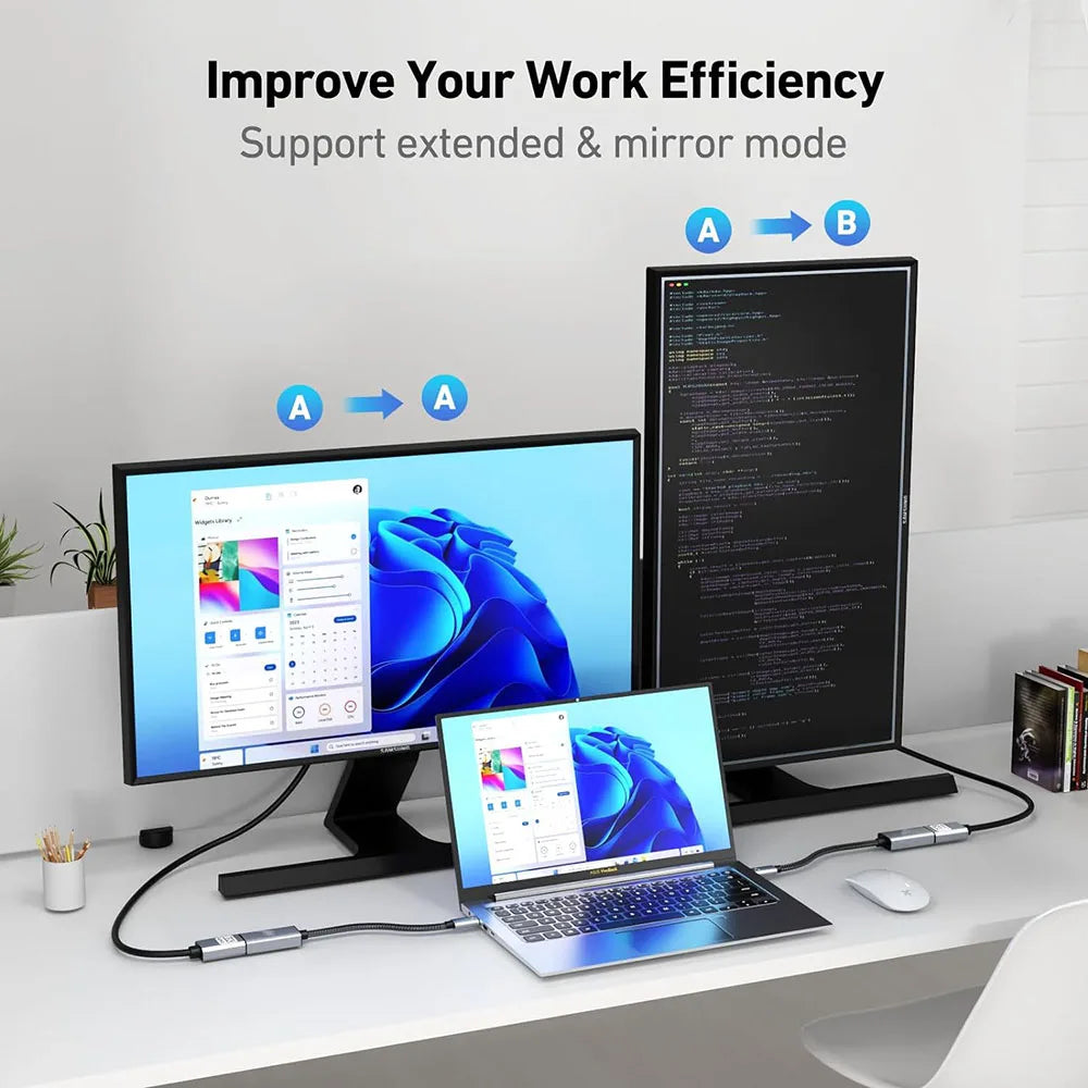 4K 60HZ Type-C to HDMl 2.0 Thunderbolt 3/4 Data Cable Aluminum Alloy Shell Extender Adapter For iPhone MacBook Huawei Mate30 Qme