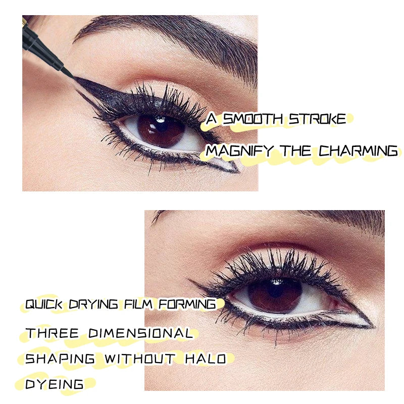Quick-dry Eyeliner Pencil Makeup Long Lasting Smooth Matte Eye Liner Waterproof Anti Smudge Liquid Eyeliner Pen Eyes Cosmetics Qme