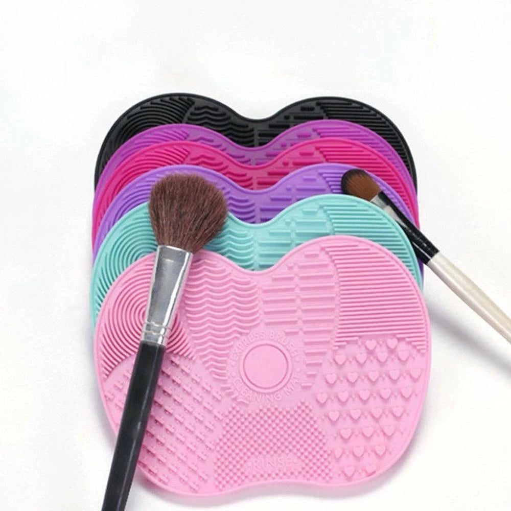 Scrubbing Pad Cosmetic Brush Cleaning Silicone Suction Cup Apple Qme