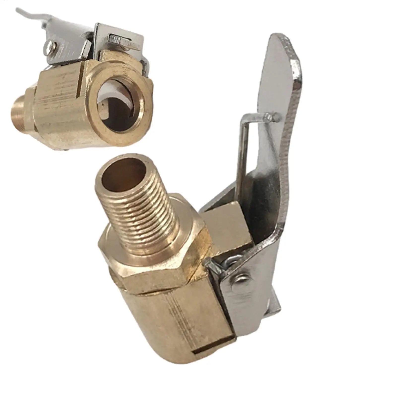 Air Chucks for Tires No Leakage Tire Chuck Brass Air Chuck Multifunctional Tire Chuck Heavy Duty Lock On Tire Inflator Chuck Qme