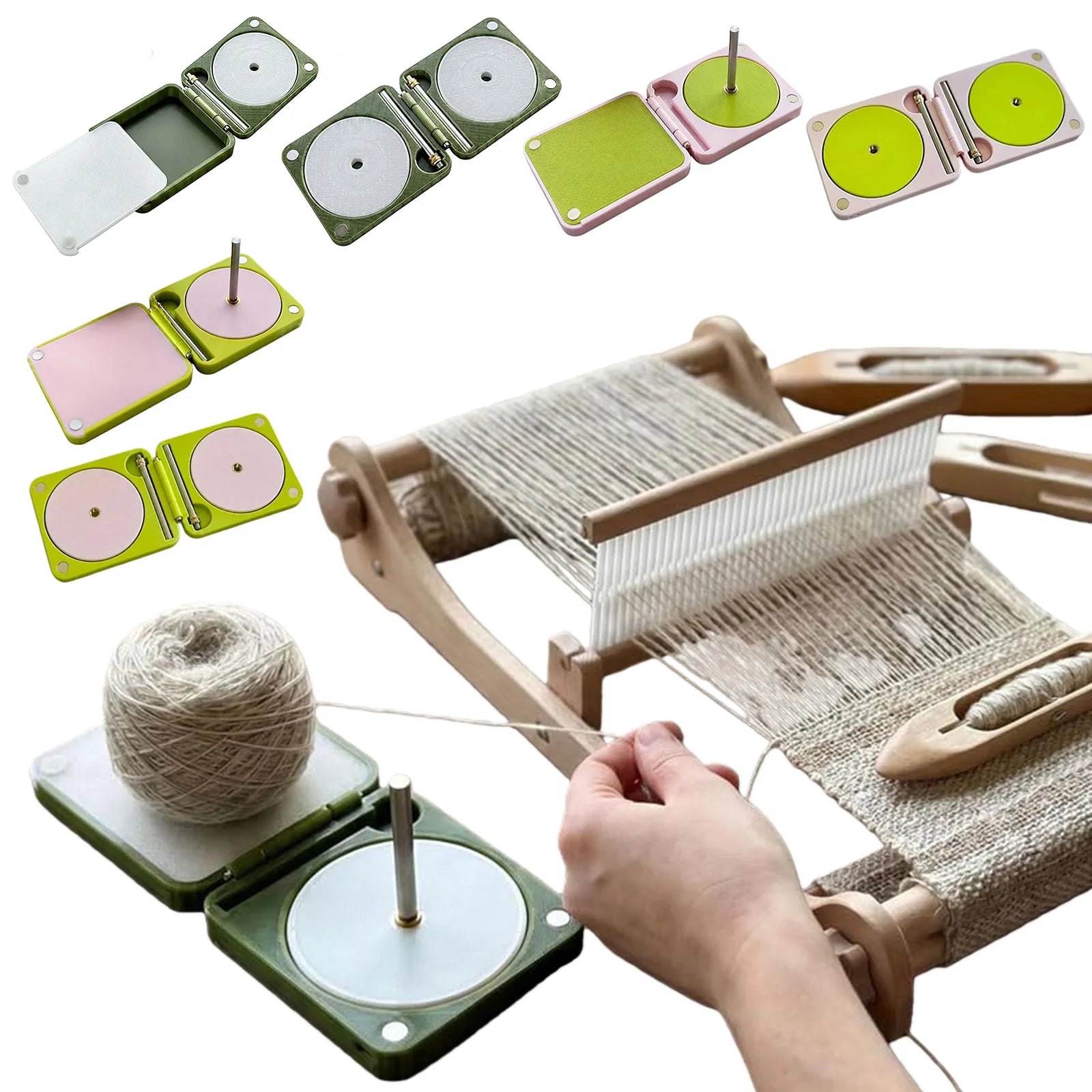 Portable Yarn Holder Travel Yarns Dispenser Multi-Functional Knitting Accessory Box Practical Gifts for Knitters Crocheters Qme