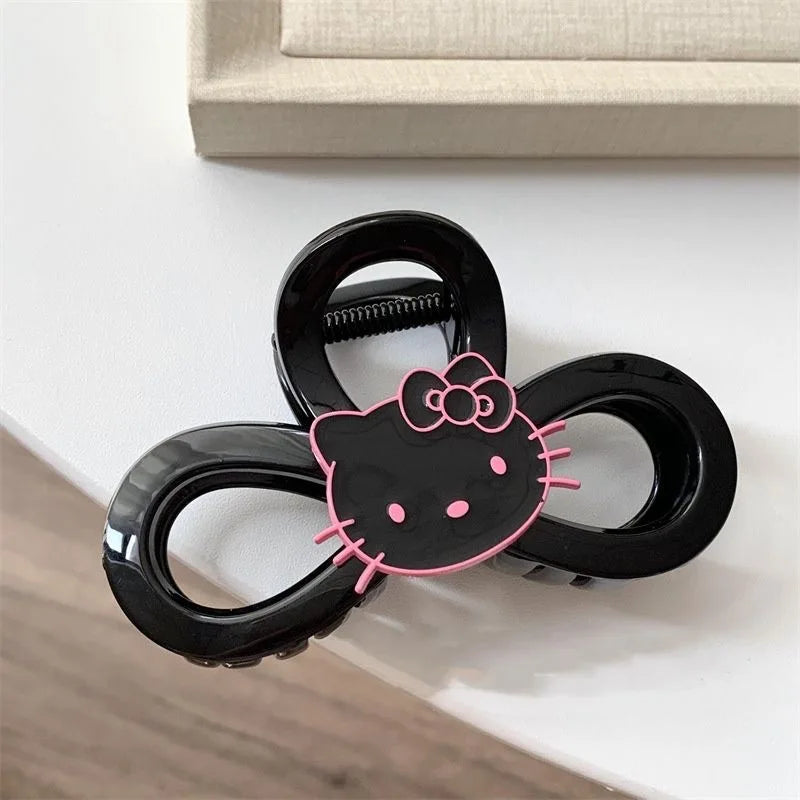 Hello Kitty Cute Cat Hair Clip Student-Style Retro Ponytail Clip Versatile Hair Clips and Accessories Qme 02