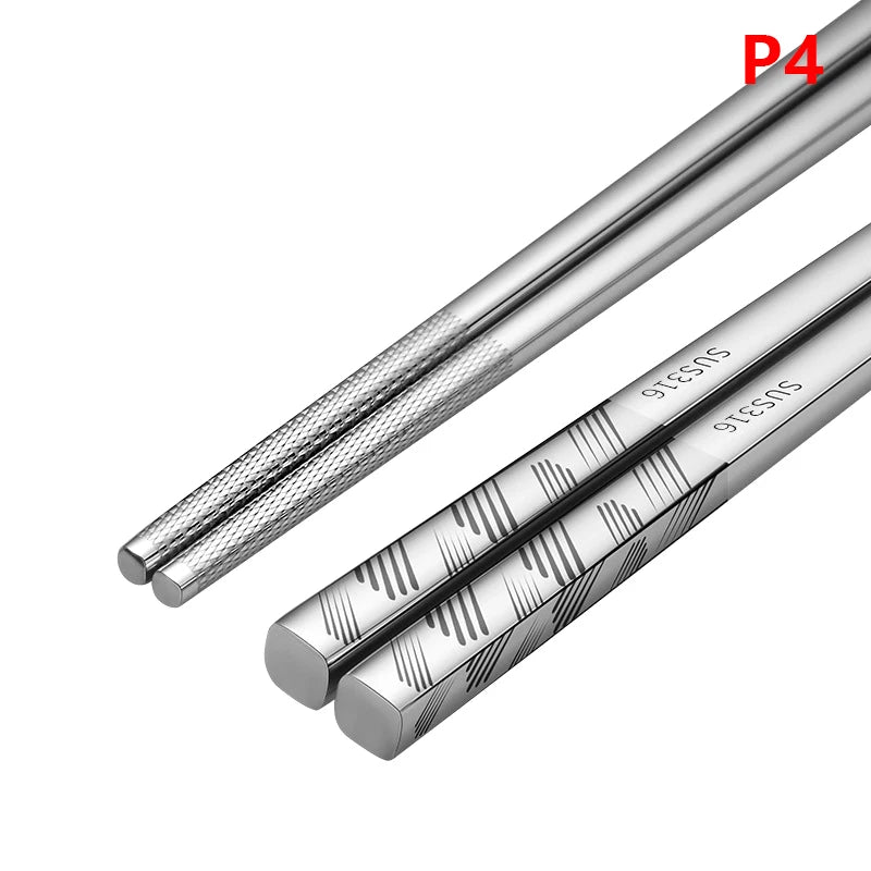 316 Stainless Steel Chopstick Laser Engraving Chinese Chopsticks Qme 4