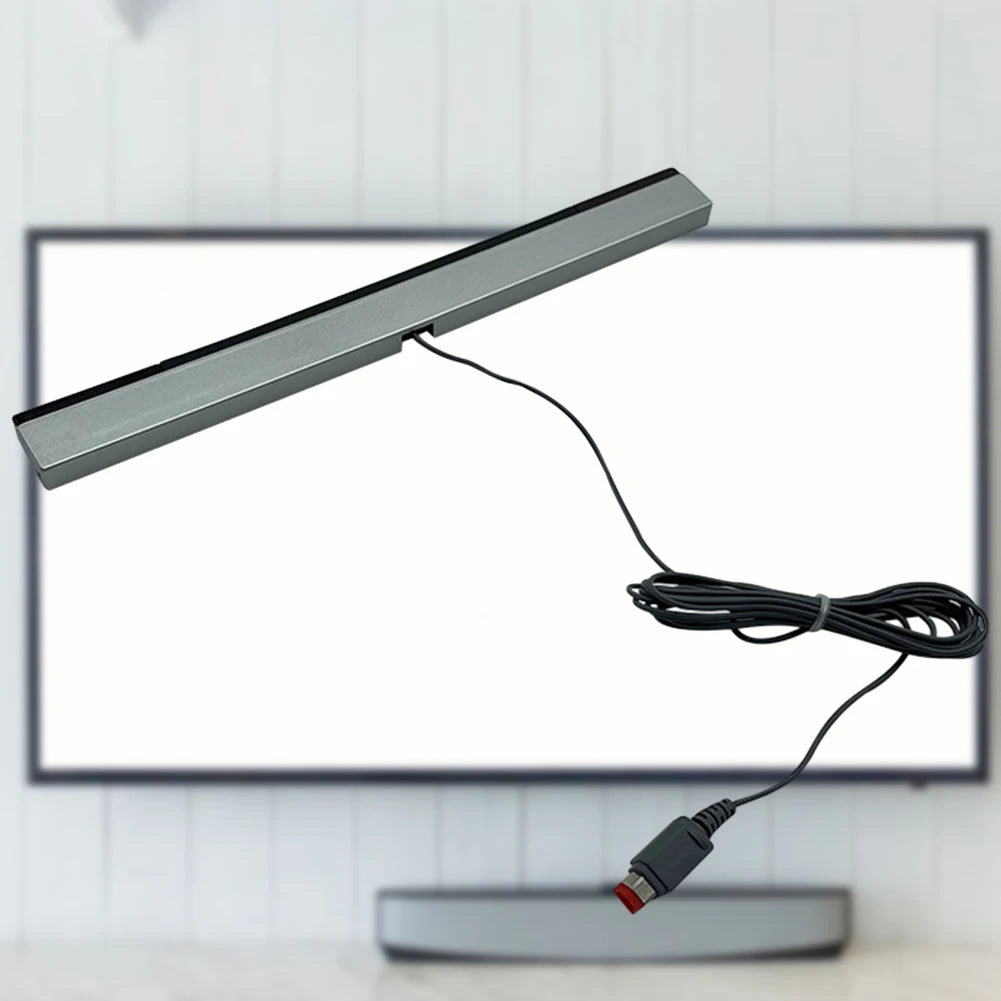 Wired Infrared Ray Sensor Bar with Extension Cord Wired Motion Sensor Bar Wired Remote Sensor Bar for Nintendo Wii Wii U Console Qme Default Title