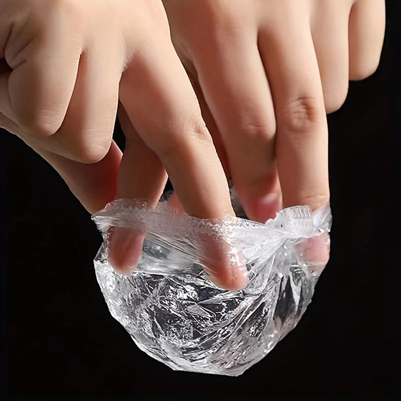 100Pcs Disposable high quality earmuffs - clear hygienic protection for showers, hair coloring, salons and spas Qme