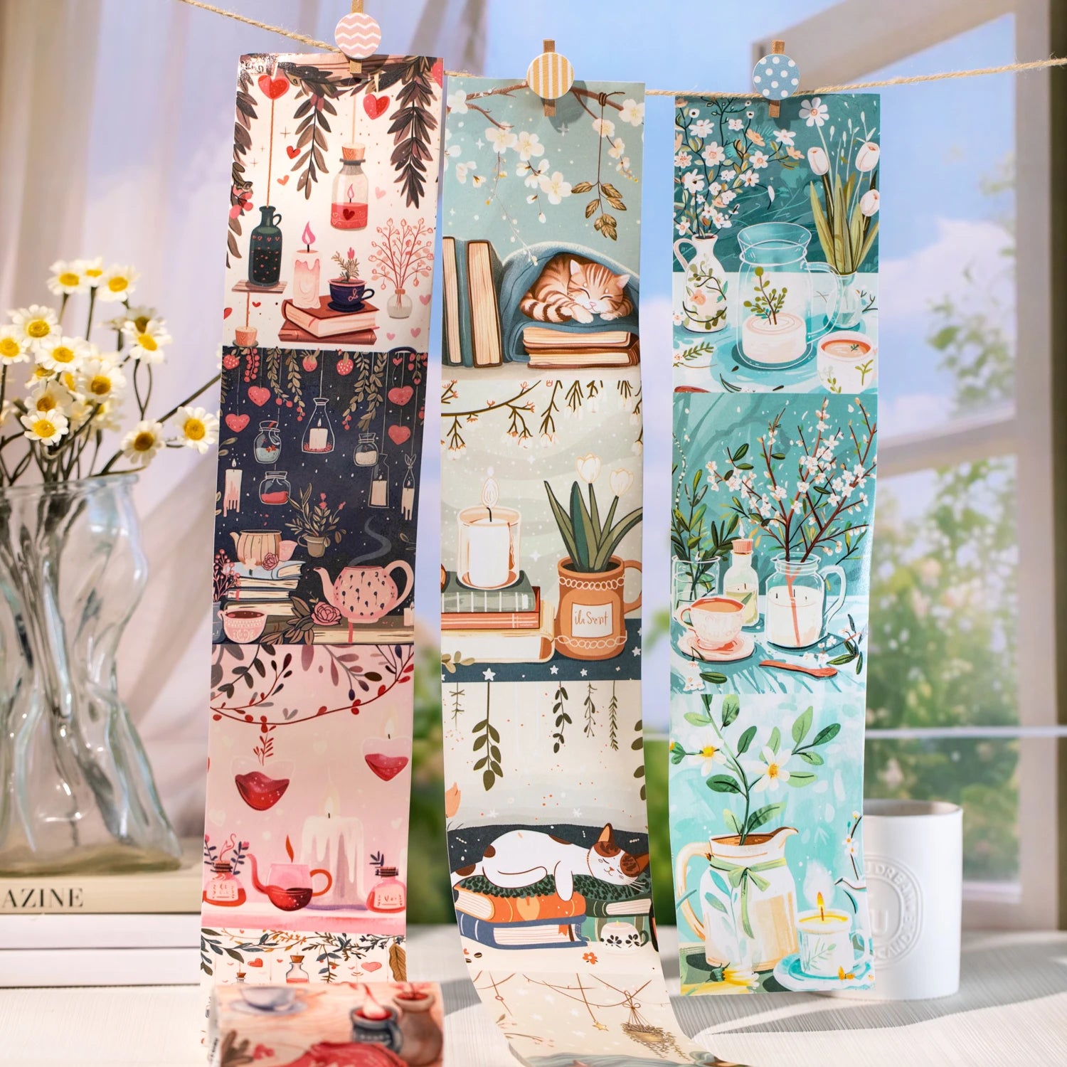 1 Roll Large Size Dream Cartoon Theme Washi Tape for Scrapbooking DIY Collage Phone Case Notebook Decoration Qme